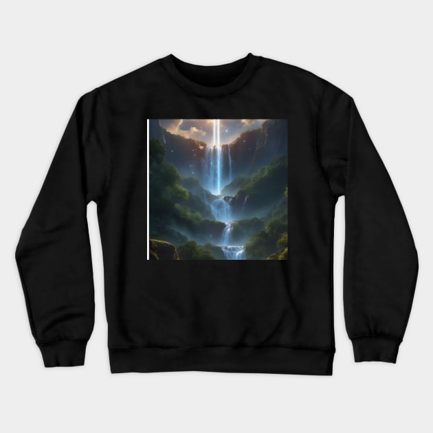 waterfall Crewneck Sweatshirt by Jose Roberto LG